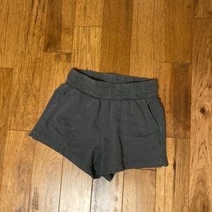 Grey shorts with elastic waist band size small.